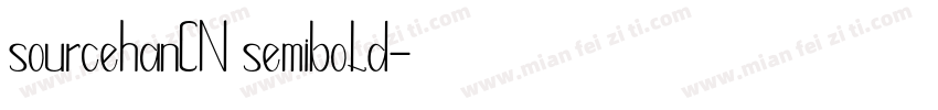 sourcehanCN semibold字体转换